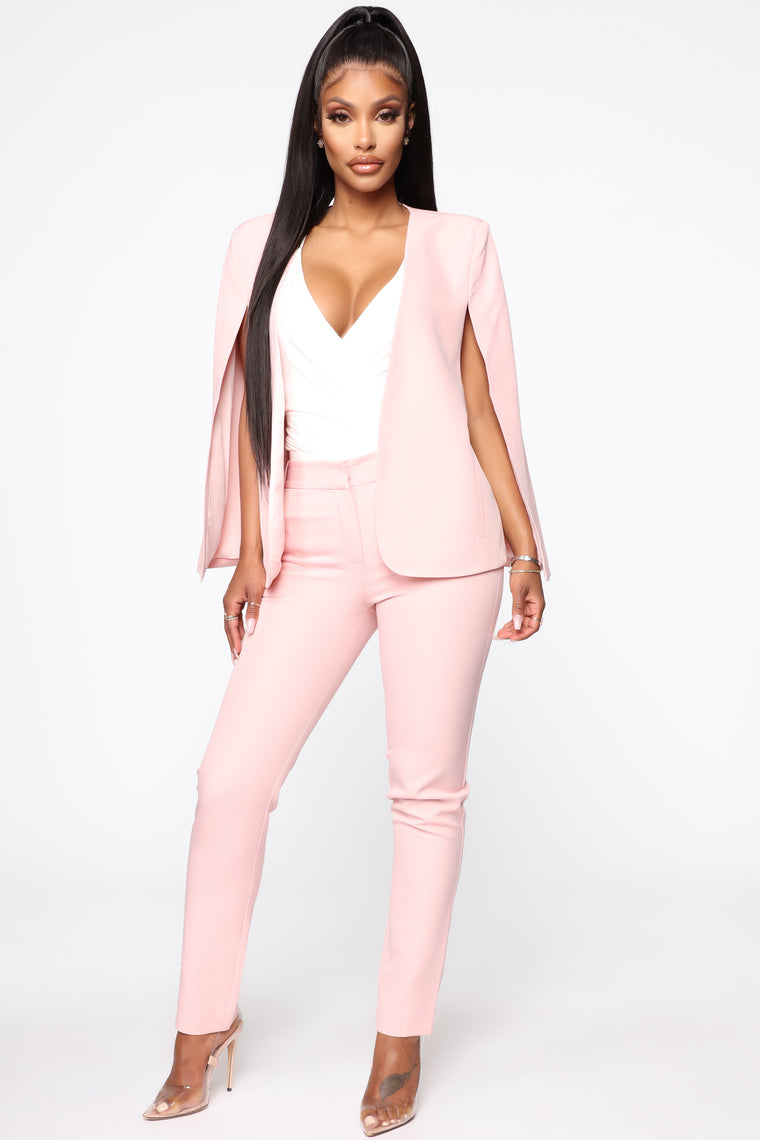 fashion nova pink suit