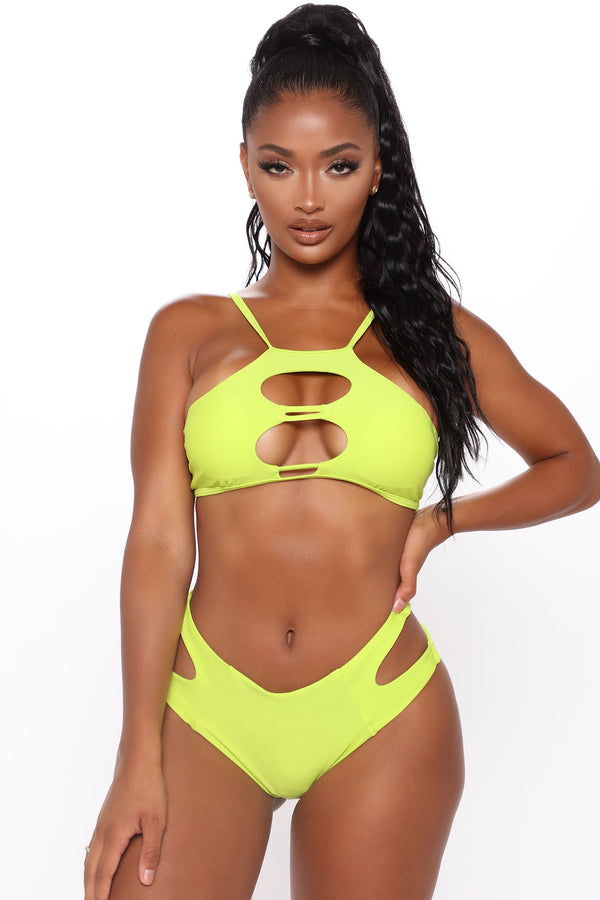 neon yellow bathing suit top