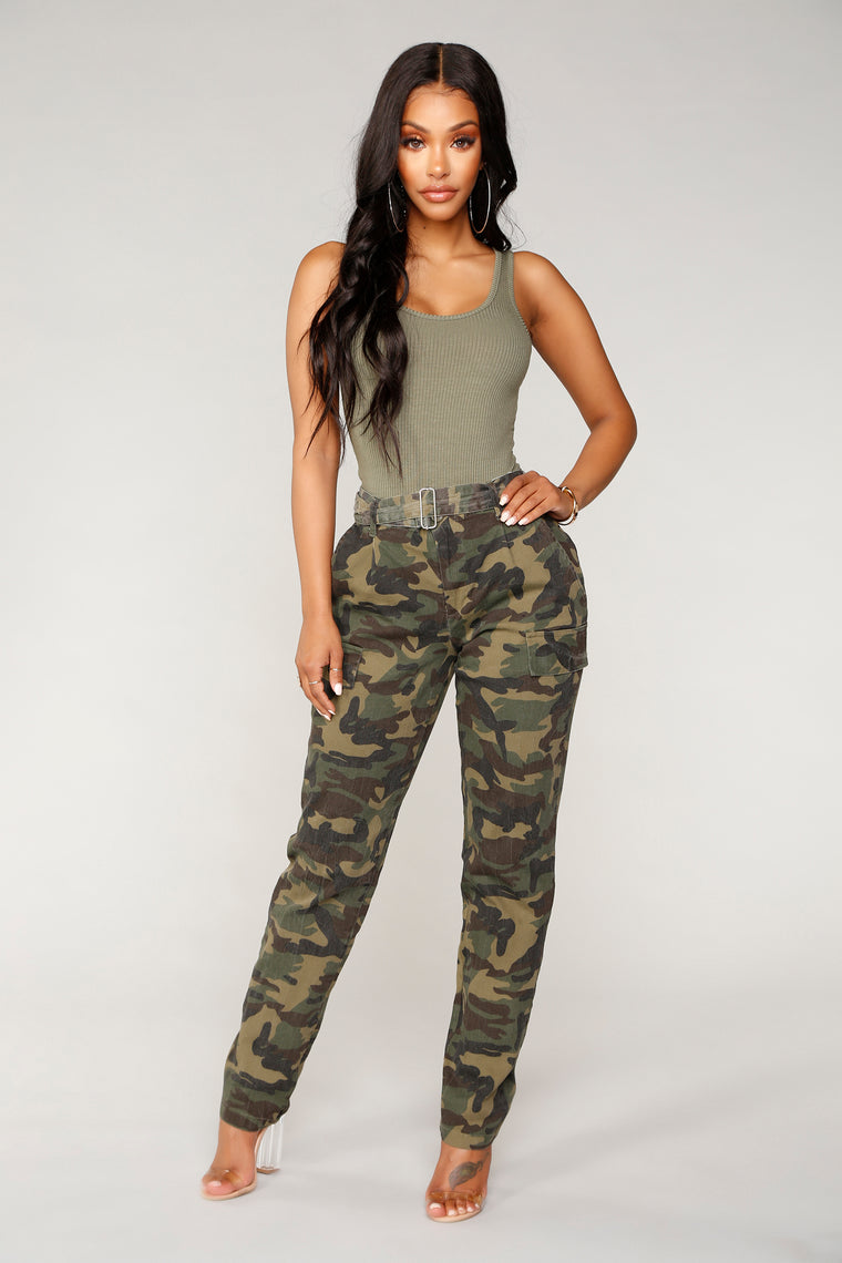 camouflage pants fashion nova