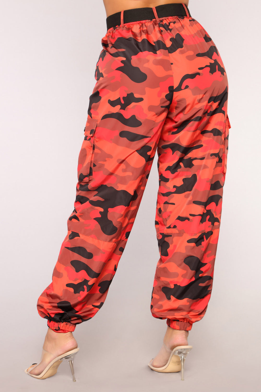 Take Off Flight Cargo Pants - Orange Camo