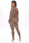 Don't Get This Twisted Pant Set - Leopard