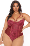 Somebody To Love Lace Teddy - Plum