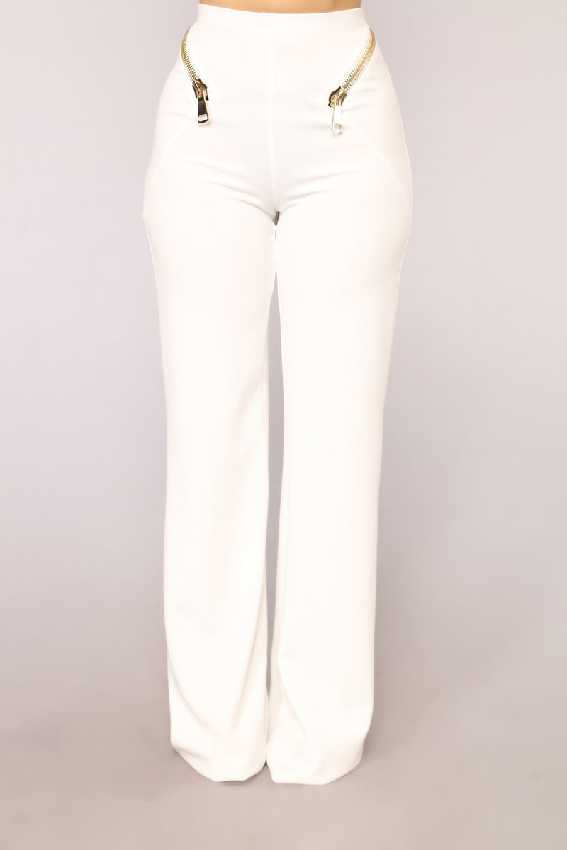 Uma High Rise Pants - White | Fashion Nova, Pants | Fashion Nova