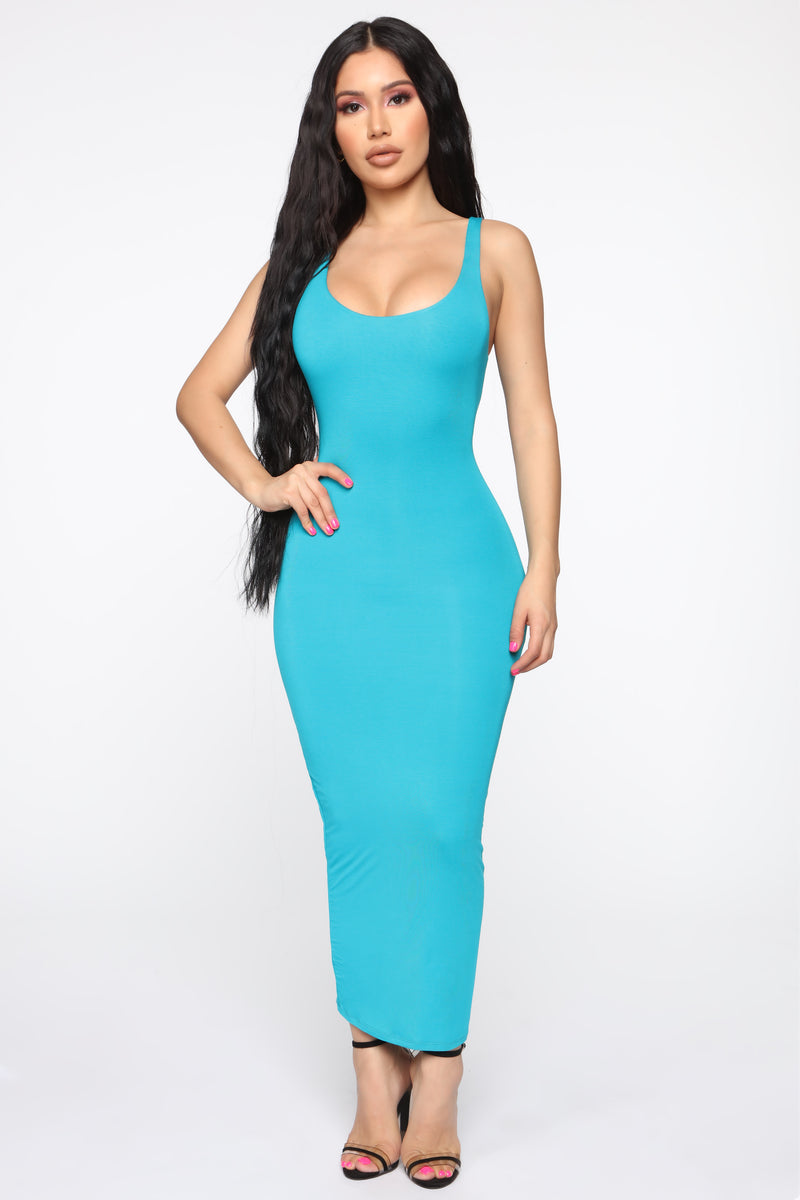 Your Needs Met Dress - Turquoise, Dresses | Fashion Nova