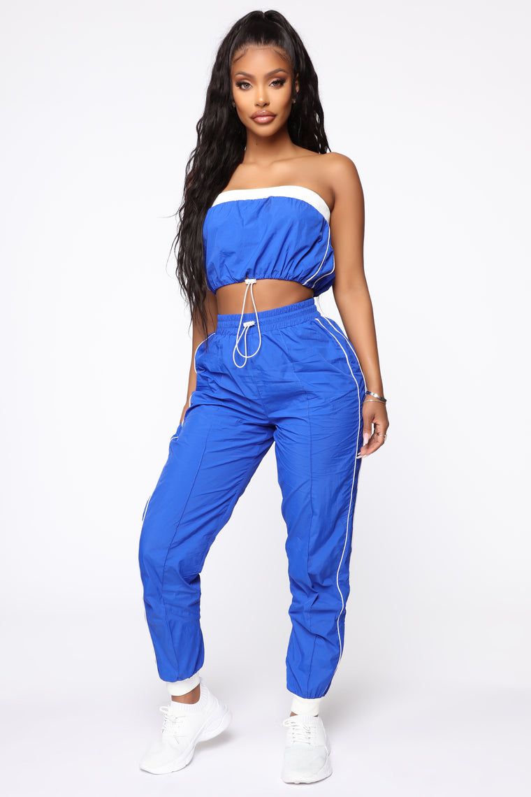 royal blue jogger set