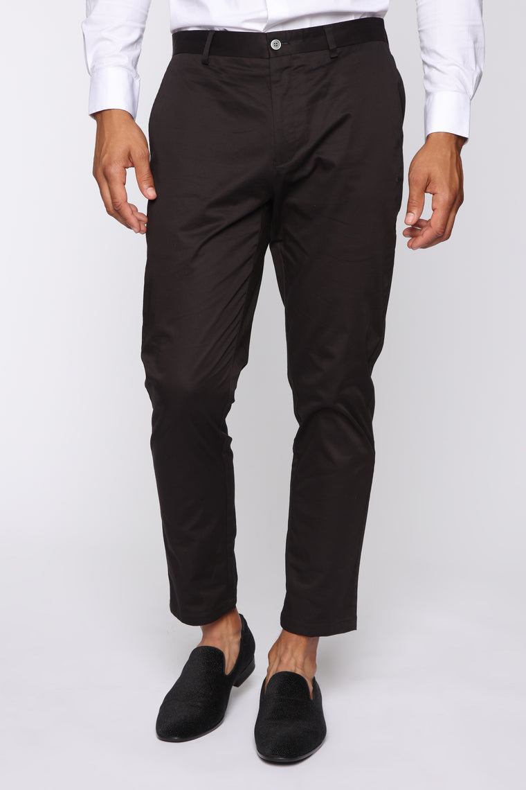 black trouser pants