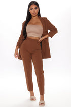 Business Classy Blazer Pant Set - Tan