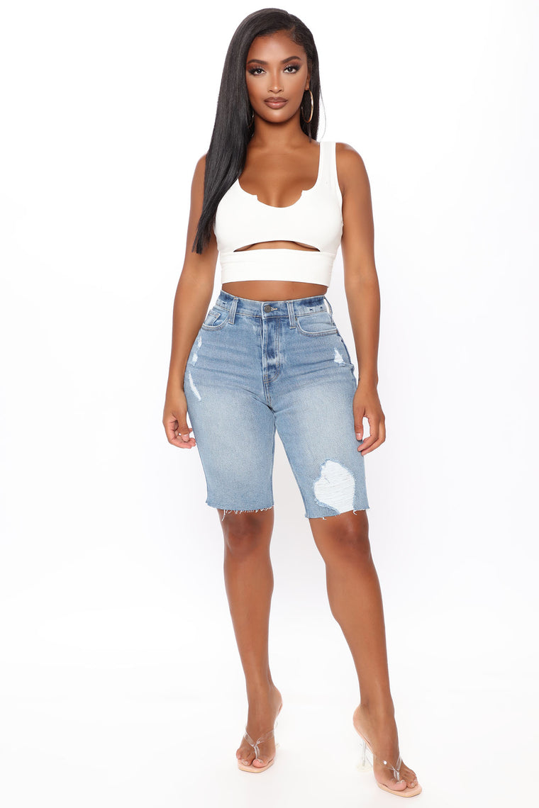 biker shorts jean