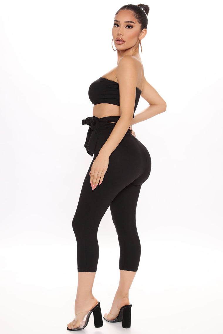 black capri jumpsuit