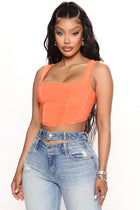 Won't Take The Blame Crop Top - Orange