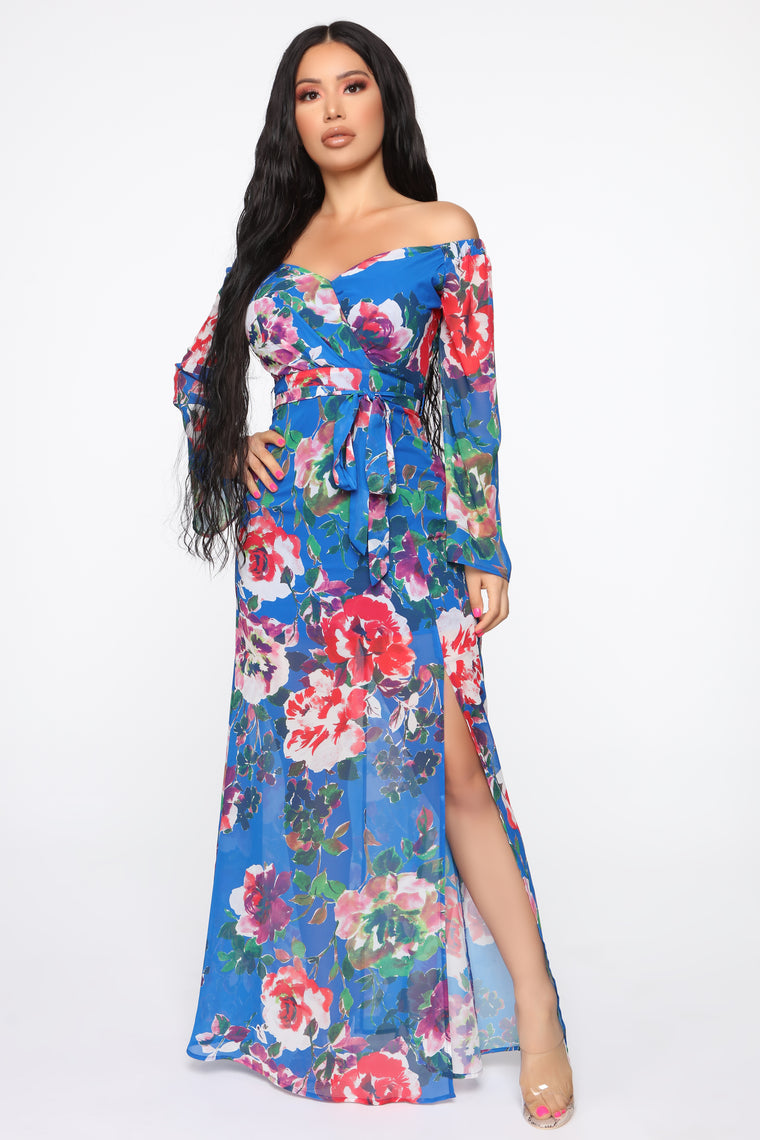 fashion nova floral maxi dress