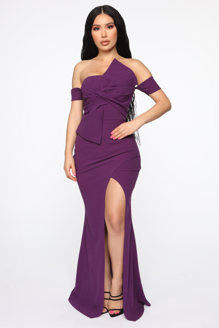 purple dress fashion nova