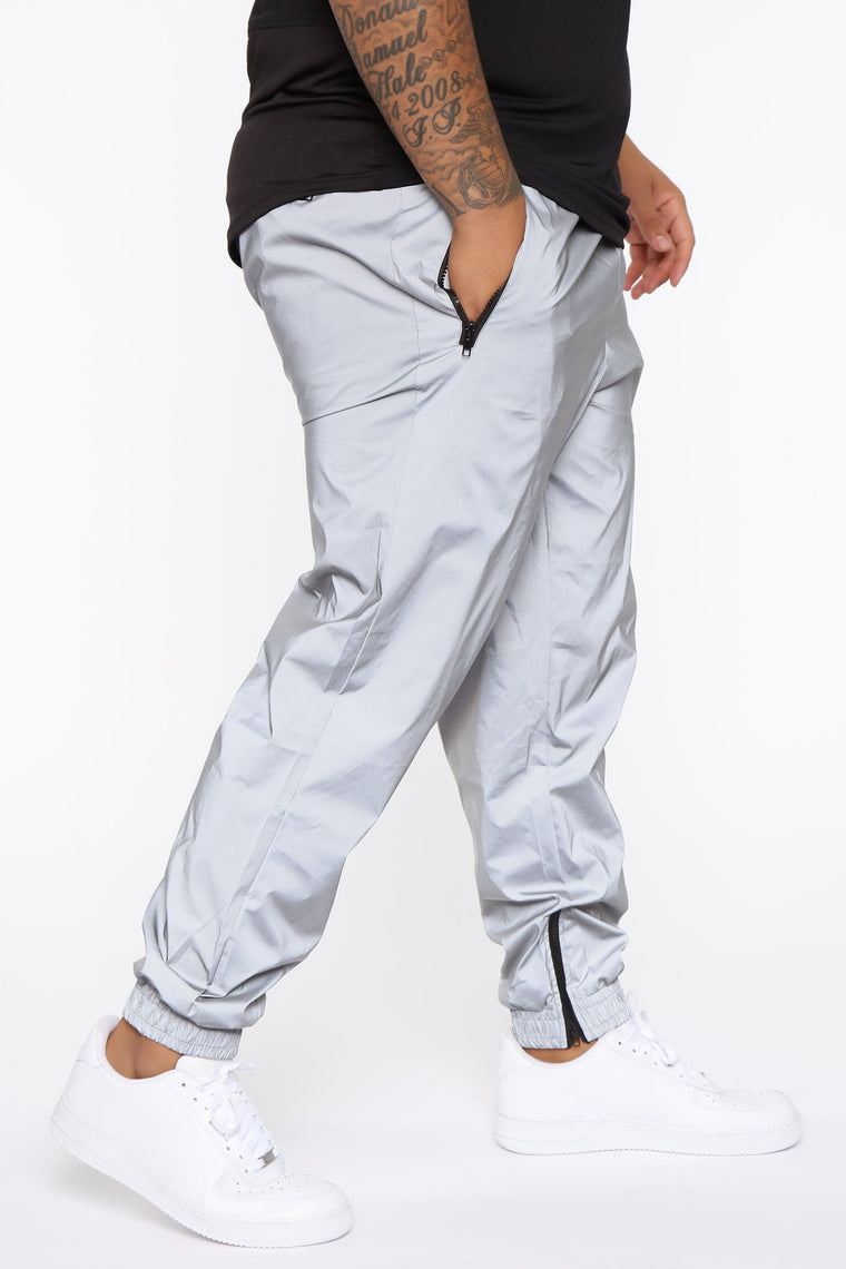 silver reflective joggers