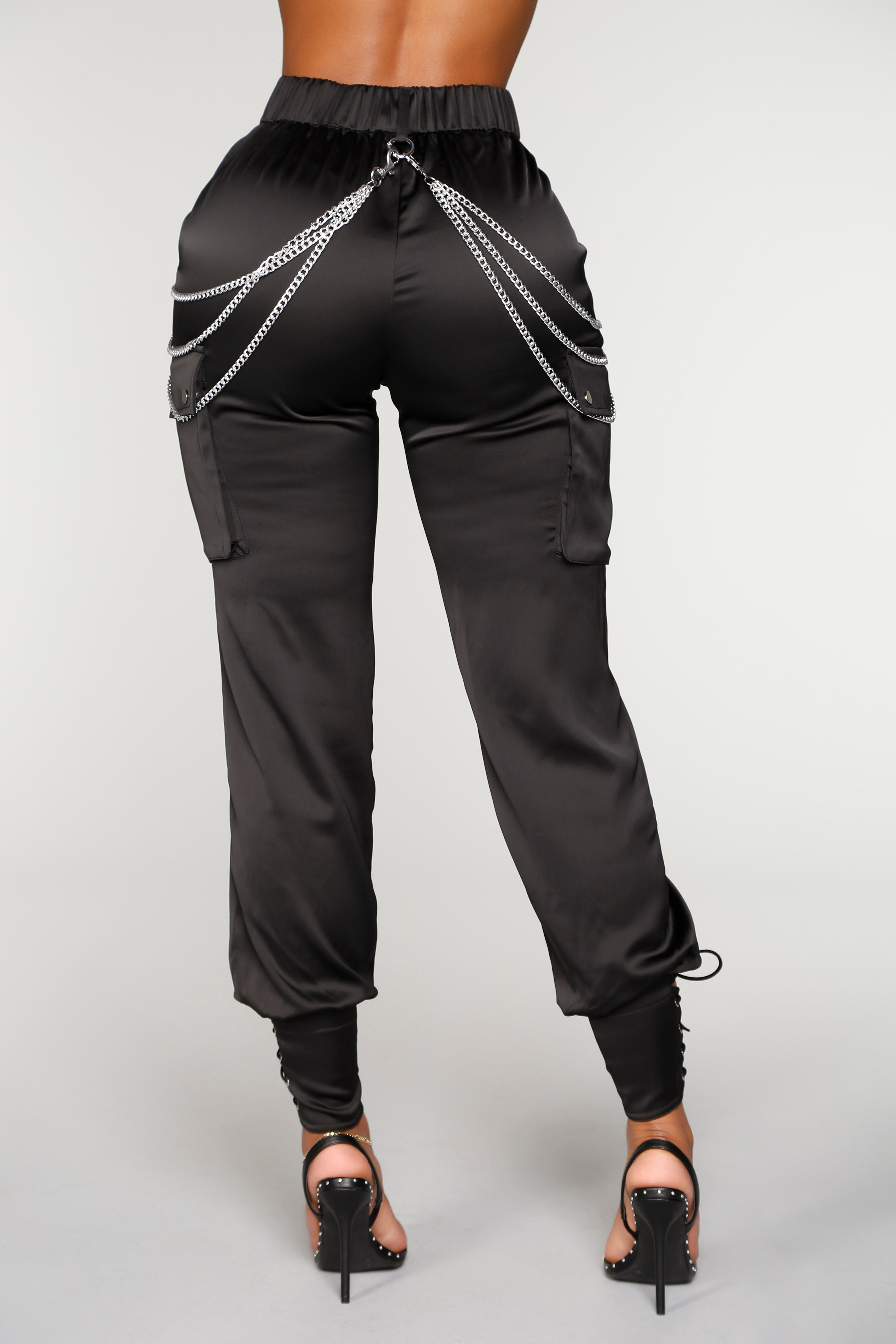 Chain Chain Chain Cargo Pants - Black – Fashion Nova