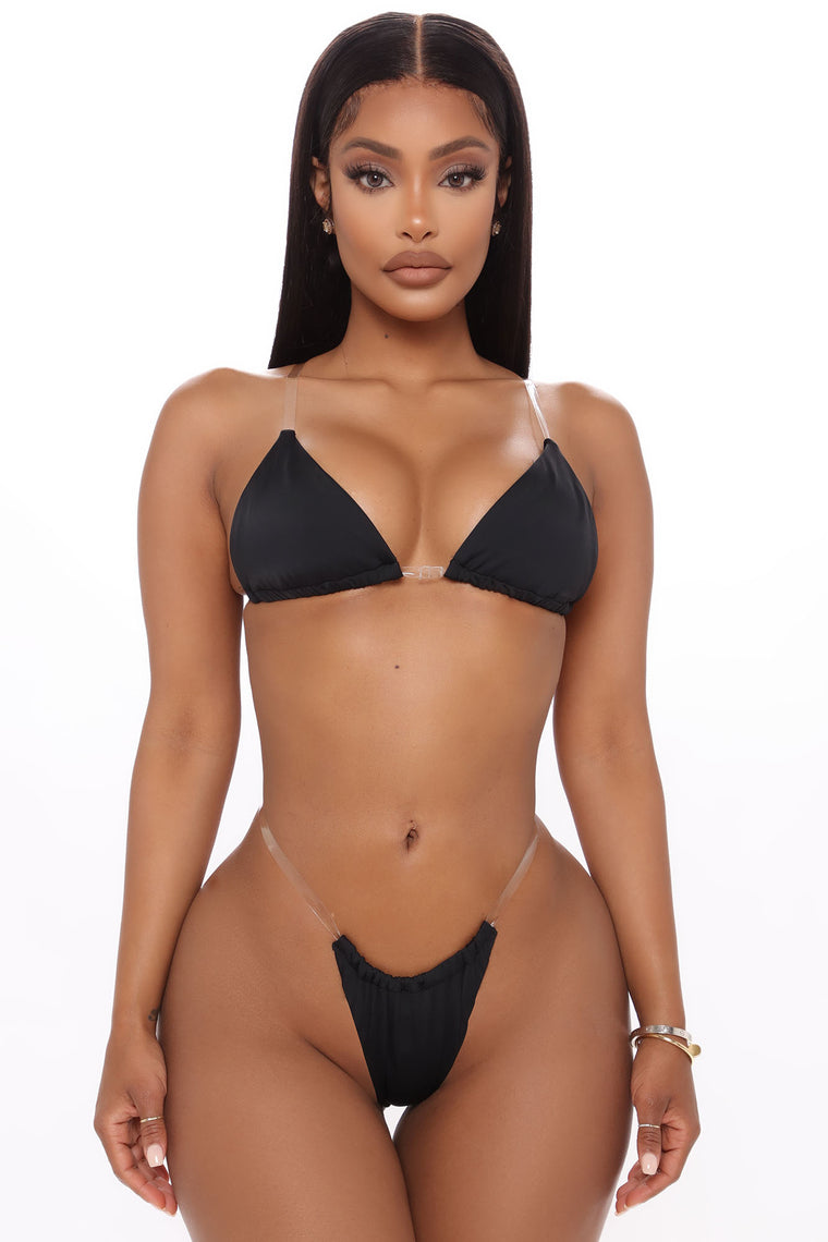 No Tan Lines PVC 2 Piece Swimsuit Bl