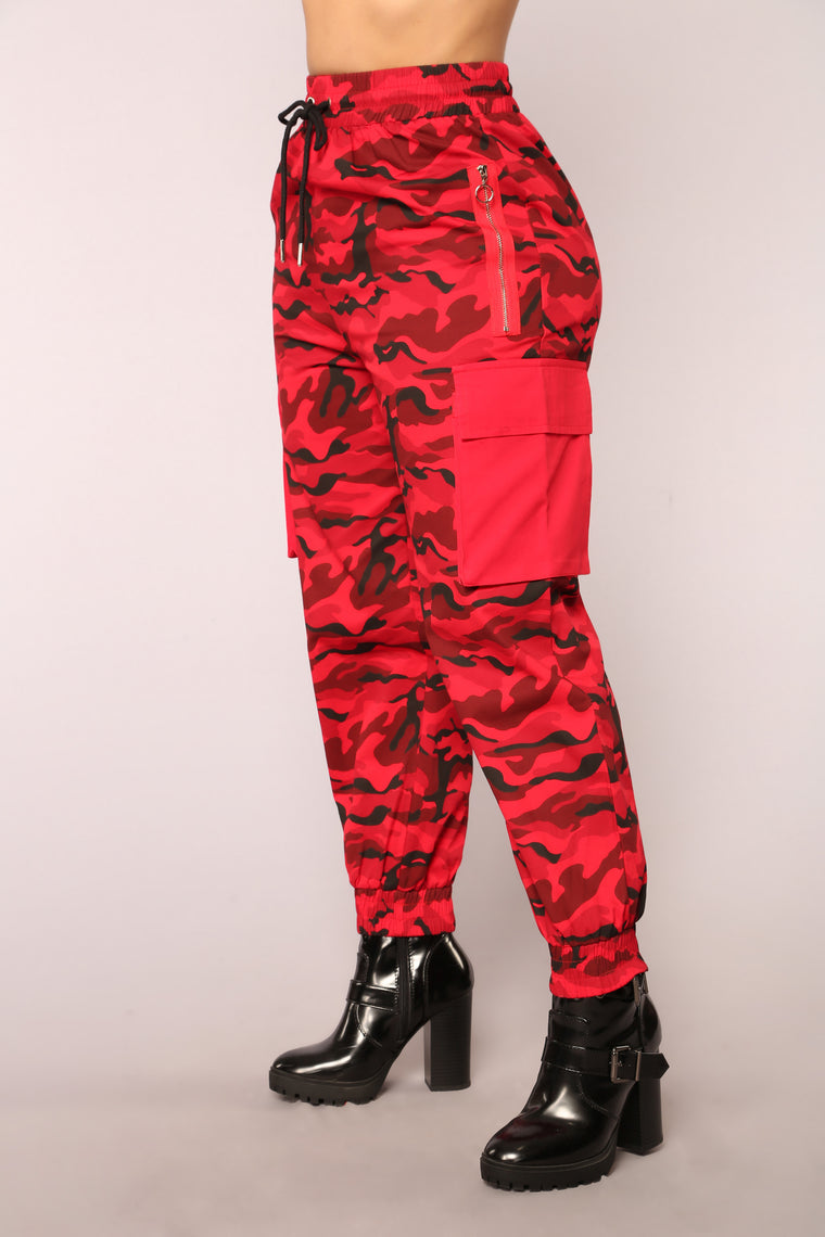 Cadet On Duty Cargo Pants - Red