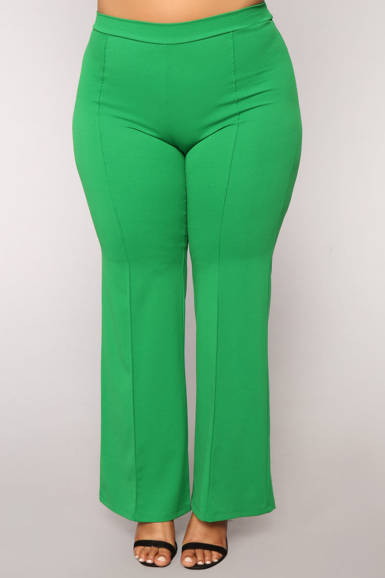 Victoria High Waisted Dress Pants Kelly Green Fashion Nova 7424