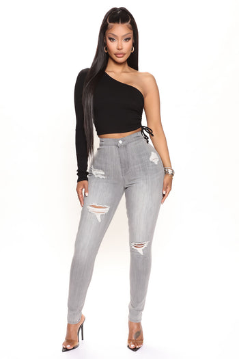 Fashion Nova distressed ripped high rise jeans 2x plus size NWT