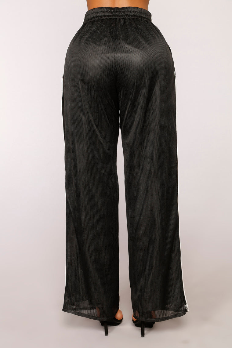 Snap To It Snap Button Pants - Black