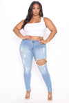 Glistening Jeans - Medium Wash