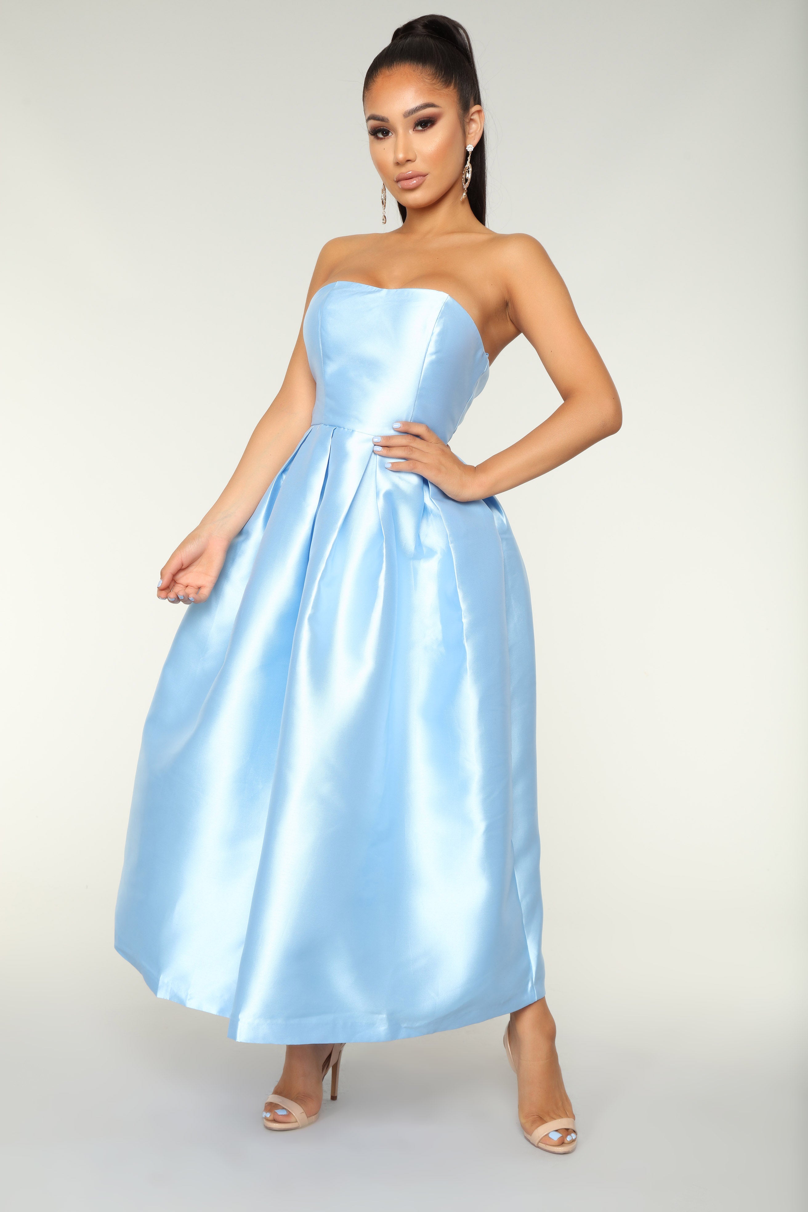 Rise To The Occasion Dress - Light Blue