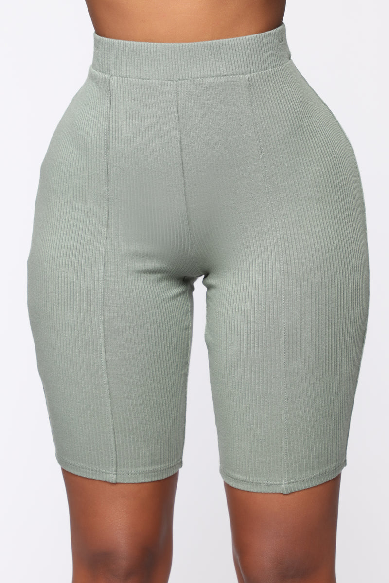 sage biker shorts