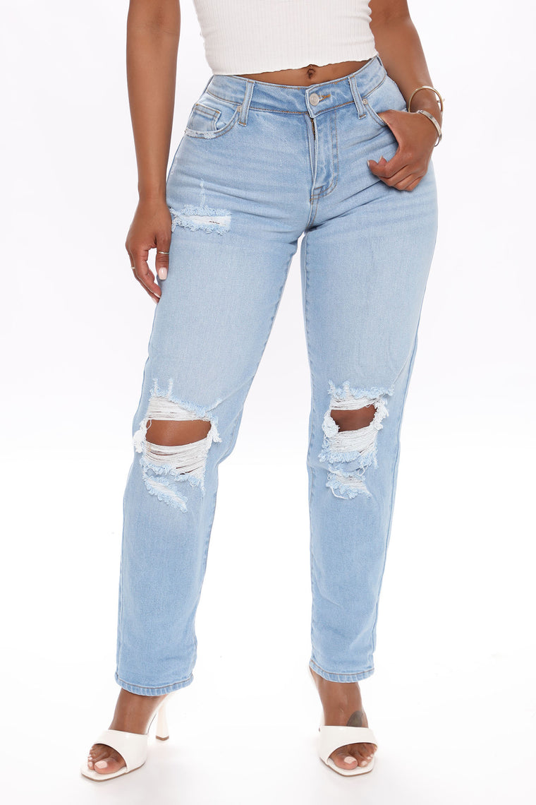 boyfriend jeans light blue