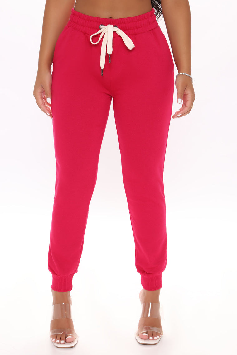 hot pink joggers