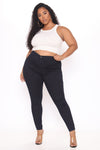 Super High Waist Denim Skinnies - Indigo