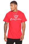 Black Excellence Script Short Sleeve Tee - Red