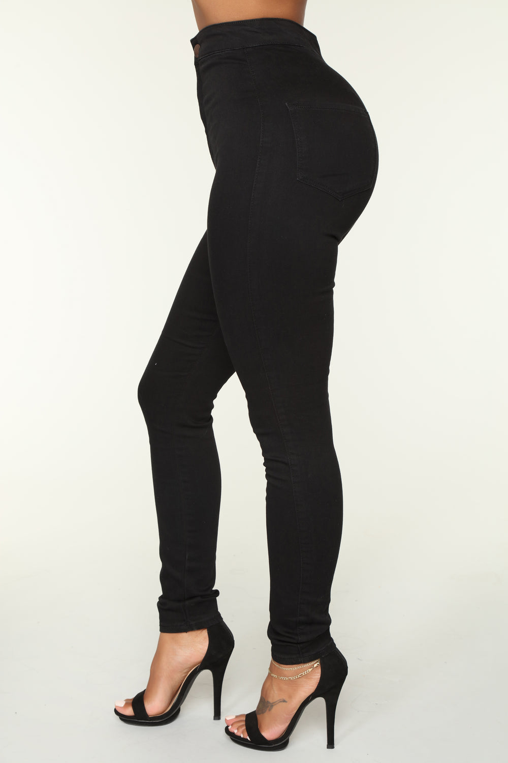Luxe Ultra High Waist Skinny Jeans - Black