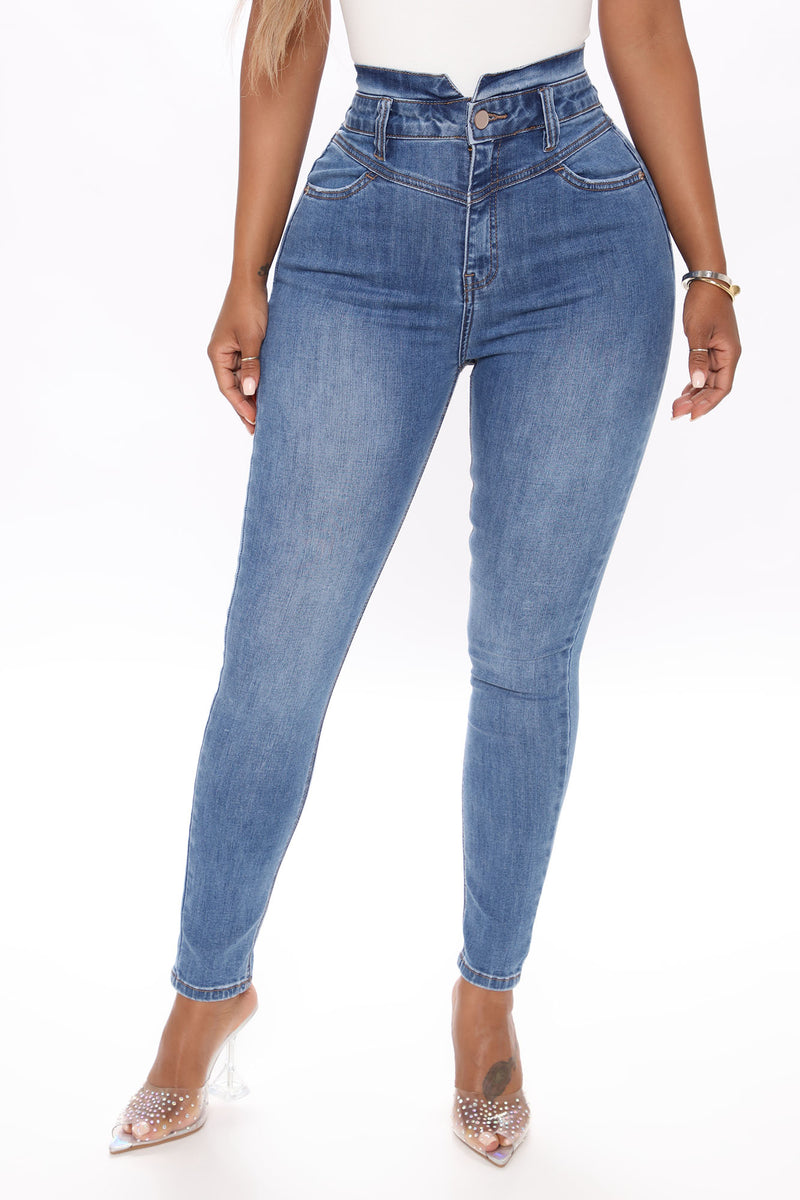 Adelaide Super High Rise Skinny Jeans - Medium Blue Wash | Fashion Nova ...