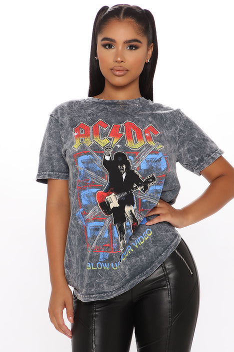 ACDC Washed Graphic Tee - Black Wash 