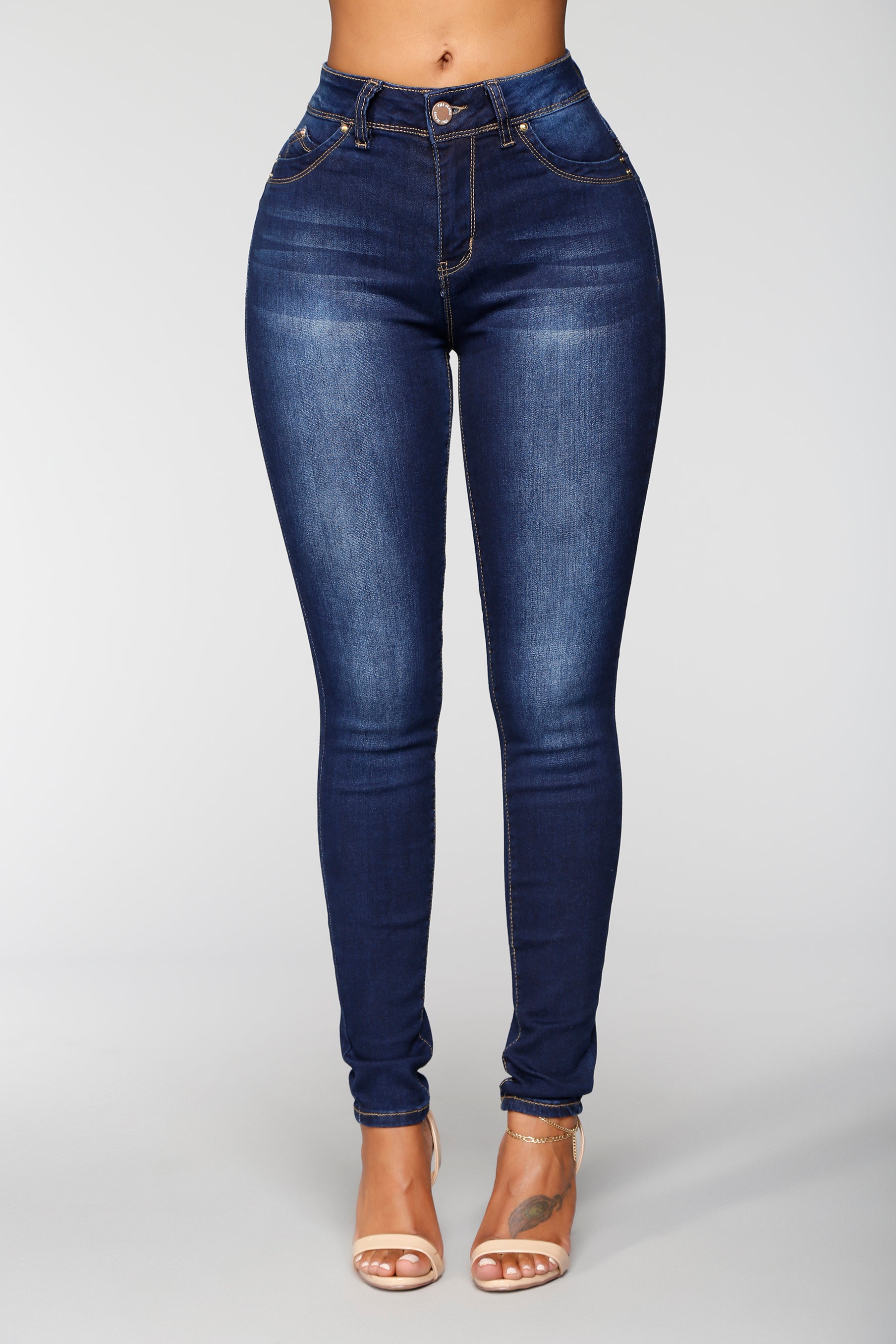 Rose Skinny High Waist Jeans - Dark Denim