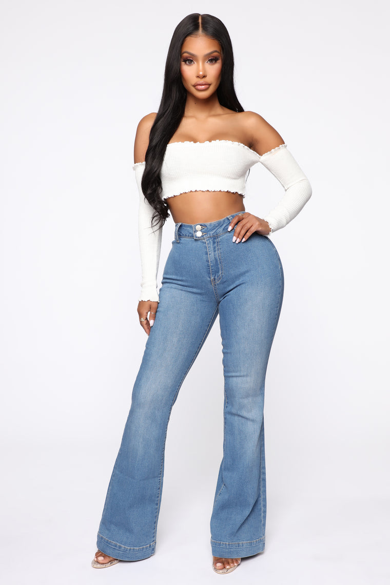 fashion nova high waisted flare jeans