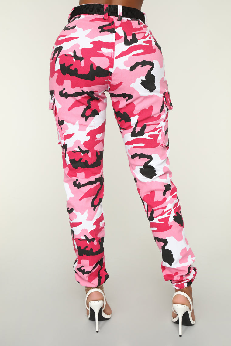 fashion nova pink camo pants