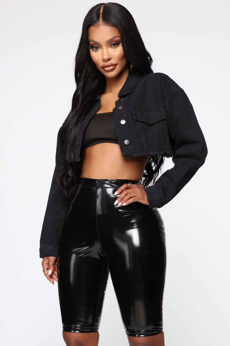 cropped jean jacket fashion nova