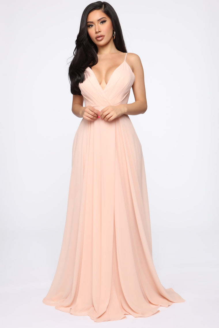 blush occasion dress