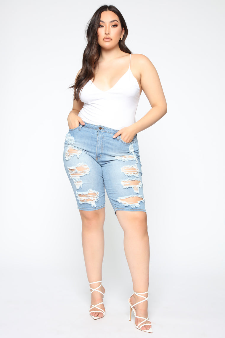 Shipwrecked Bermuda Shorts - Denim Blue – Fashion Nova