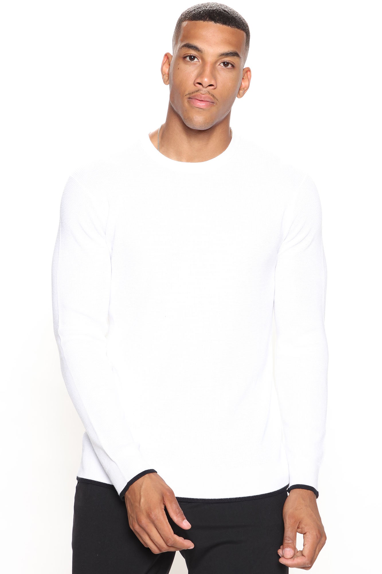 Anden klasse Dempsey fragment Viscose Thermal Crewneck Sweater - Off White | Fashion Nova, Mens Sweaters  | Fashion Nova