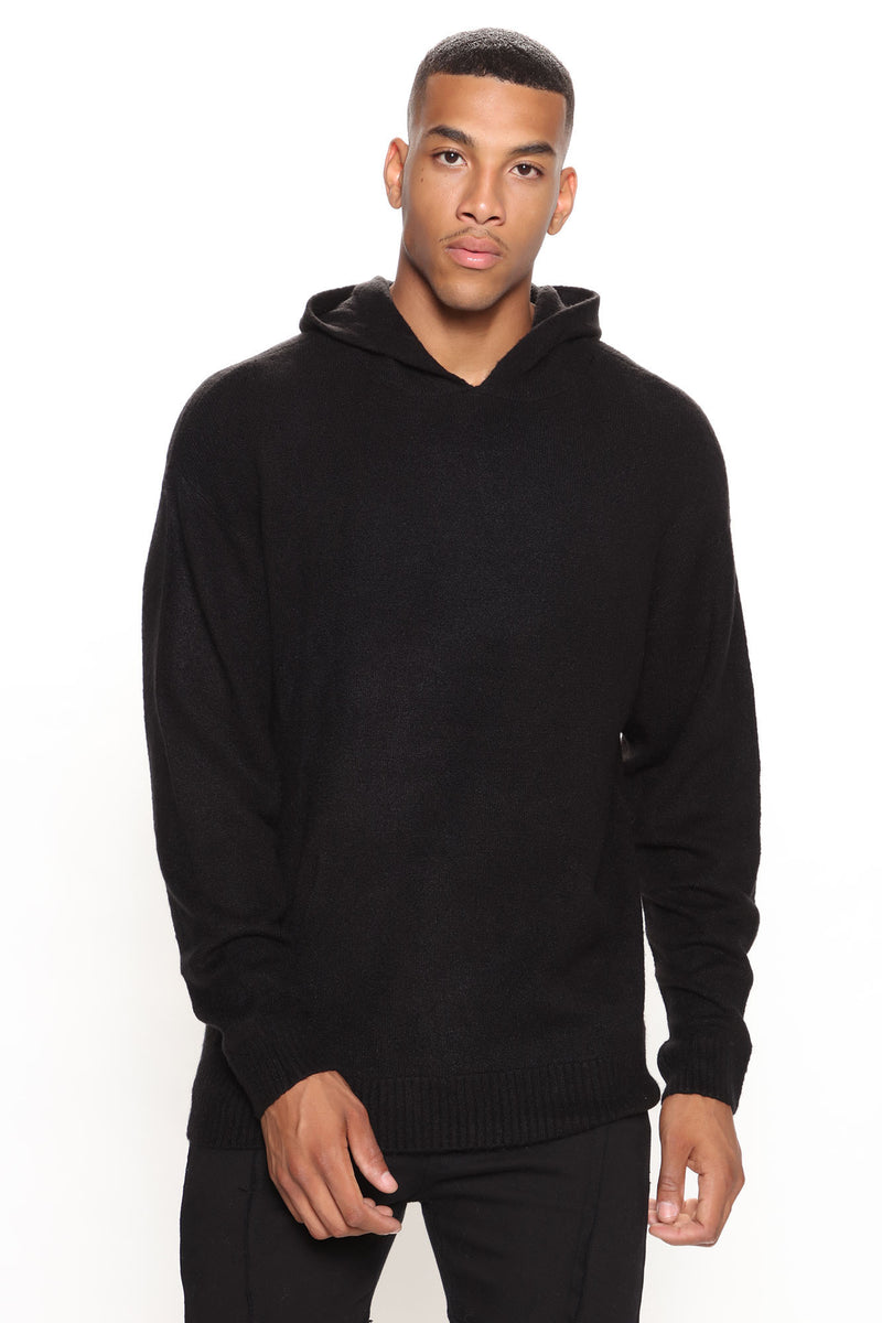 Your Cozy Classic Hoody Sweater - Black | Fashion Nova, Mens Sweaters ...