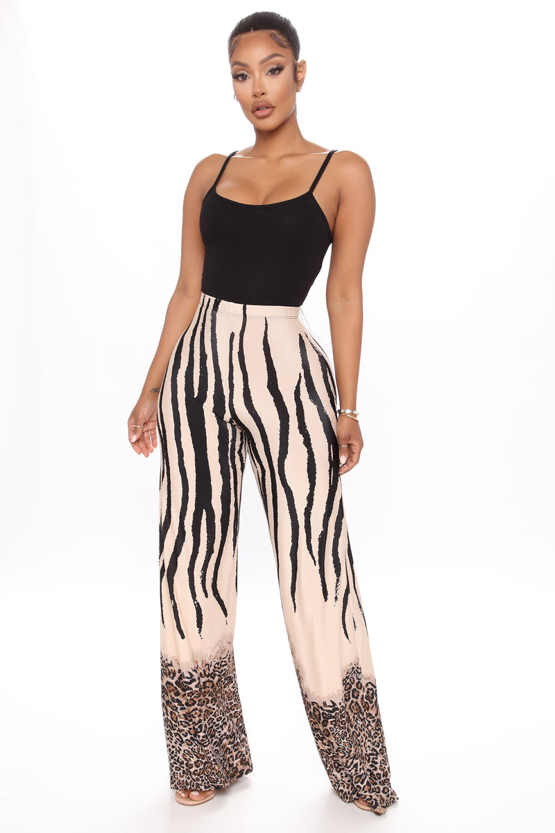 Feline Darling Wide Pant - Brown/combo | Fashion Nova, Pants | Fashion Nova