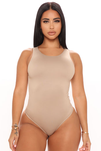 Hourglass Waist Shapewear Bodysuit - Mocha