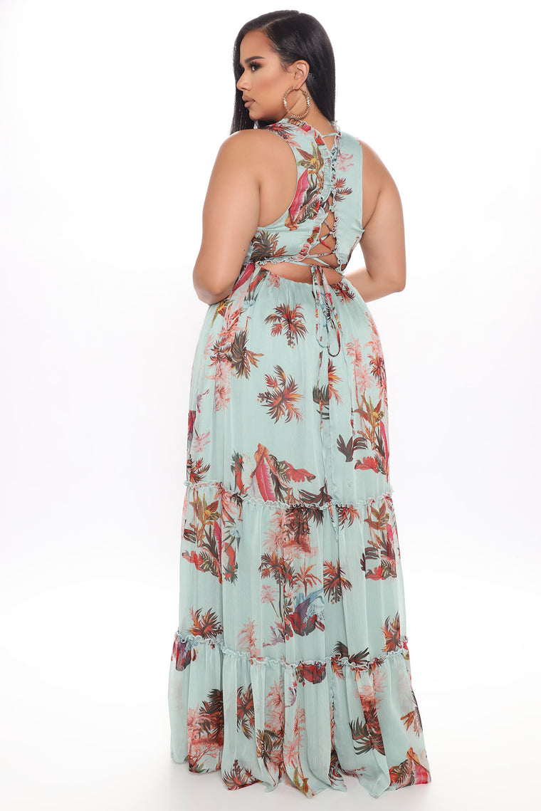 beach floral maxi dress