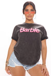 Barbie Girl Mineral Wash Top - Black Wash