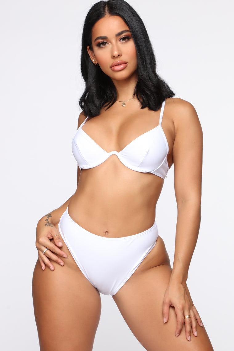 underwire bikini white