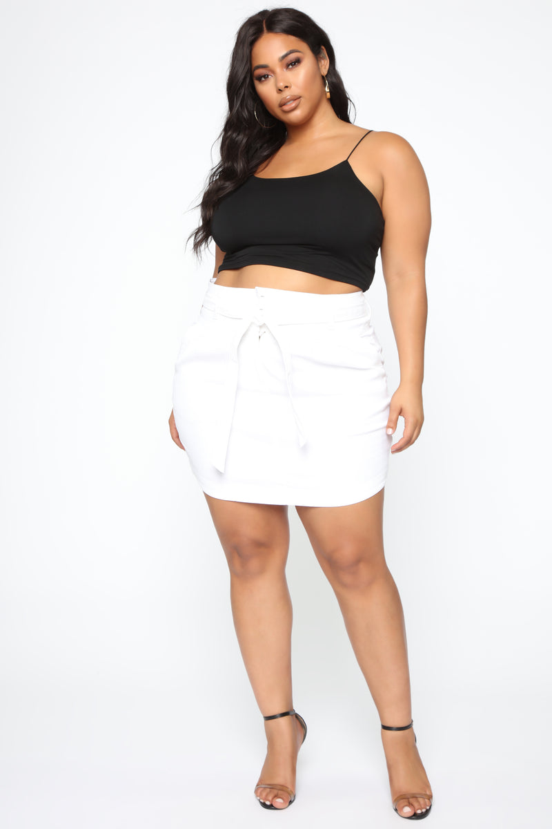 Leading The Way Tie Waist Skirt - White | Fashion Nova, Skirts ...