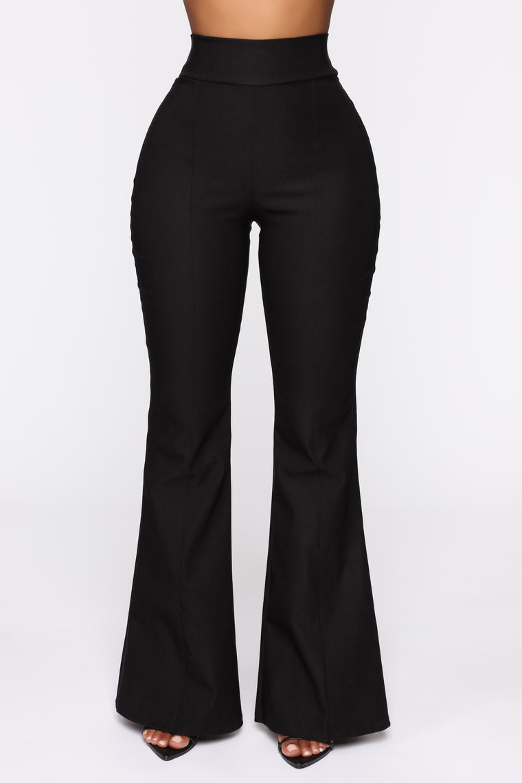 Top Notch Flare Pants - Black, Pants 