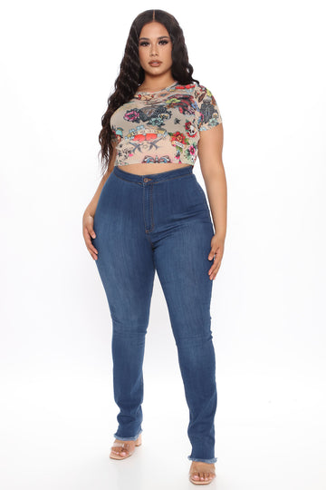 plus size cropped flare jeans