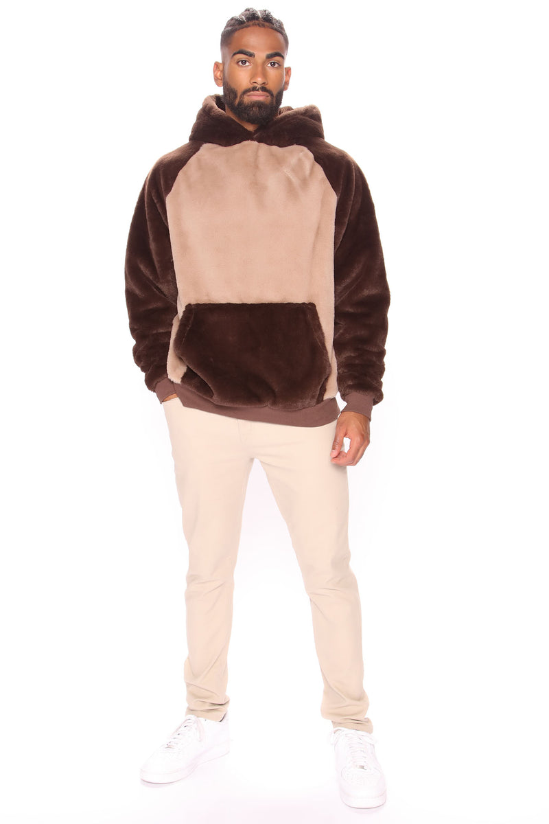 Cozy Colorblock Hoodie - Brown Combo | Fashion Nova, Mens Fleece Tops ...